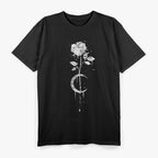 Occult Moon & Rose: Witchcraft Aesthetic T-Shirt