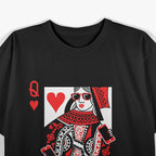 Queen of Hearts Playing Card Poker Casino Lover Retro T-Shirt
