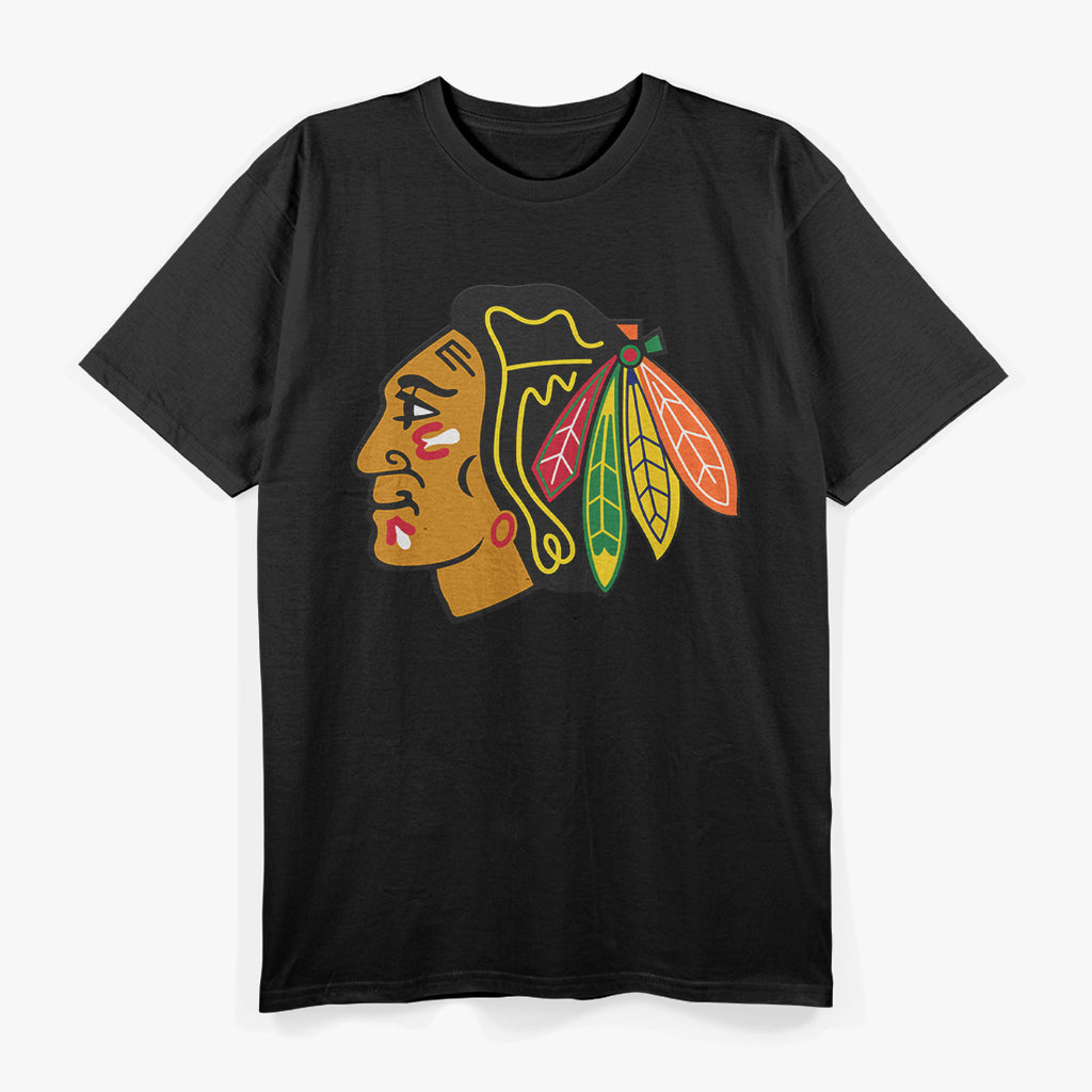 Blackhawks - Bold Sports Lover Team Design T-Shirt