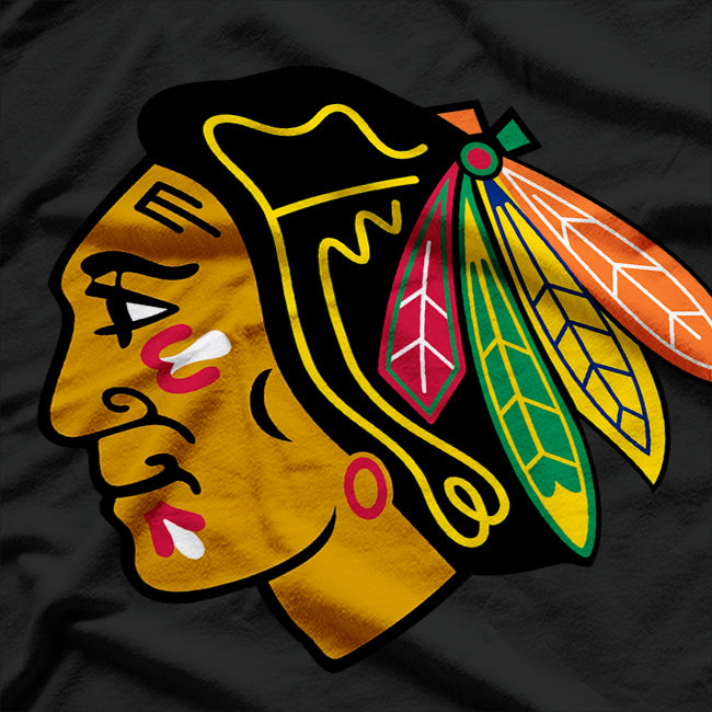 Blackhawks - Bold Sports Lover Team Design T-Shirt