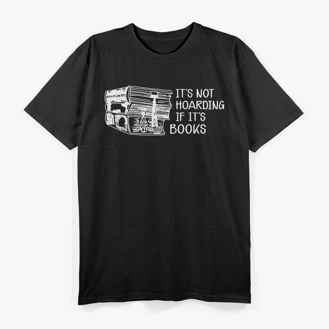 Funny Book Lover – “It’s Not Hoarding If It’s Books” Graphic T-Shirt