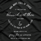 Hail Mary Prayer Catholic Faith Devotional Graphic T-shirt