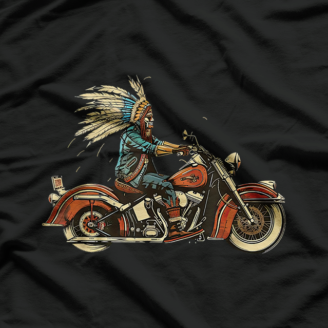 Native Motorcycle Indian Bikers T-Shirt
