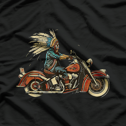 Native Motorcycle Indian Bikers T-Shirt