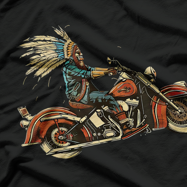 Native Motorcycle Indian Bikers T-Shirt
