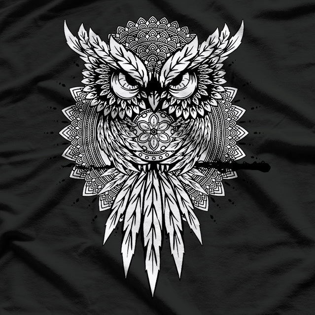 Owl Mandala: Wisdom in Symmetry T-Shirt