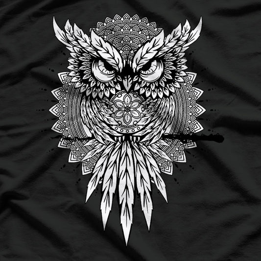 Owl Mandala: Wisdom in Symmetry T-Shirt