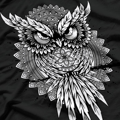 Owl Mandala: Wisdom in Symmetry T-Shirt