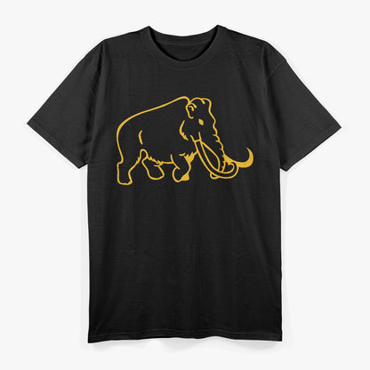 Mammoth Silhouette: Minimalist Line Art T-Shirt
