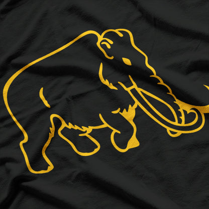 Mammoth Silhouette: Minimalist Line Art T-Shirt