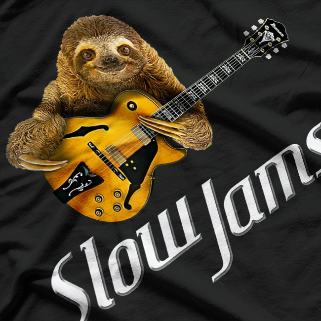 Sloth & Smooth Jazz: Slow Jams Guitar Groove T-Shirt