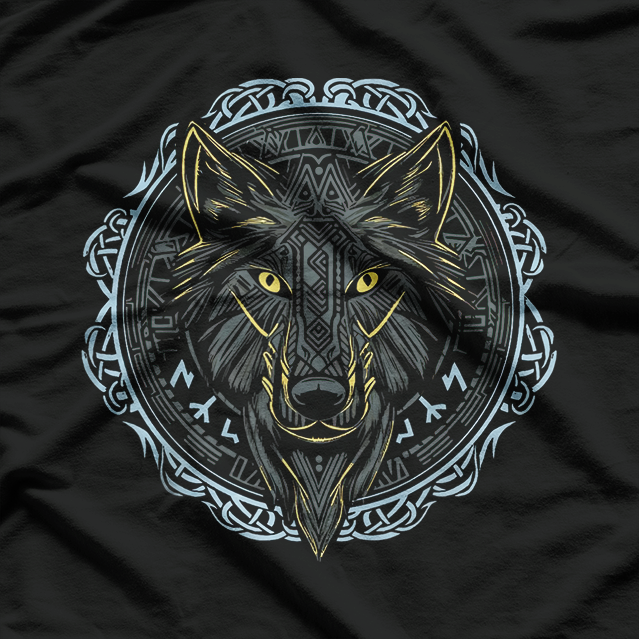 Viking Celtic Fenrir Wolf Of Odin Norse Myths Nordic T-Shirt