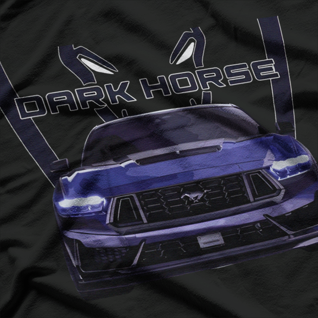 Blue Ember Dark Horse Mysterious Retro Graphic  T-Shirt