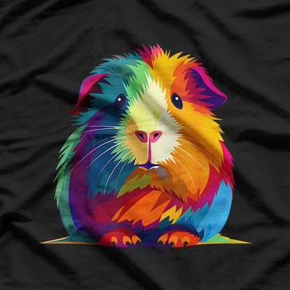 Adorable Guinea Pig Rainbow Graphic Kawaii Pet T-Shirt