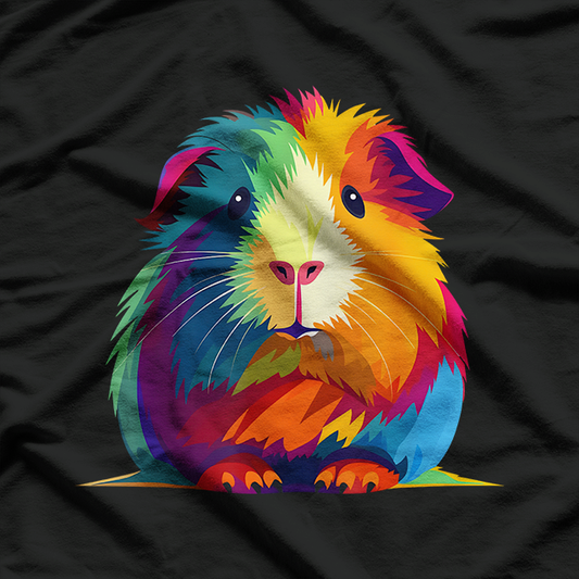 Adorable Guinea Pig Rainbow Graphic Kawaii Pet T-Shirt