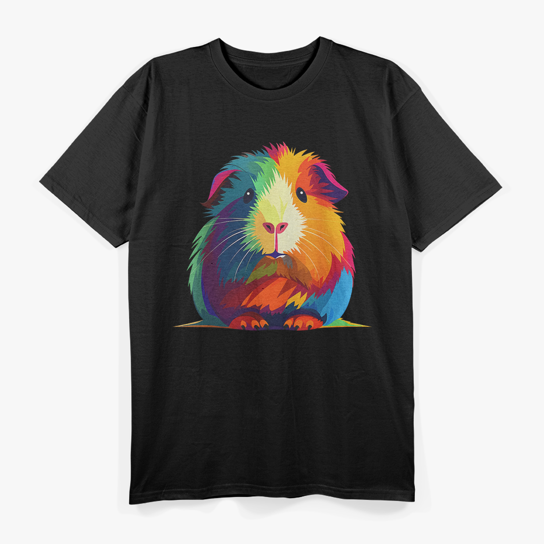 Adorable Guinea Pig Rainbow Graphic Kawaii Pet T-Shirt
