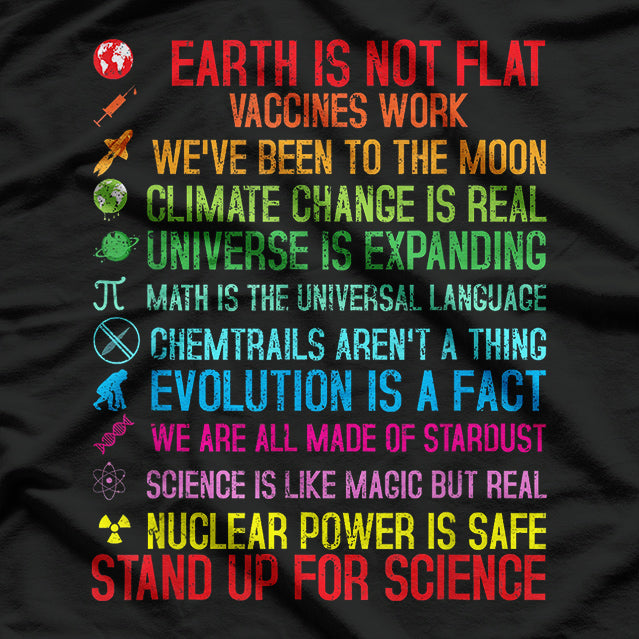 Earth Is Not Flat Science Joke T-Shirt