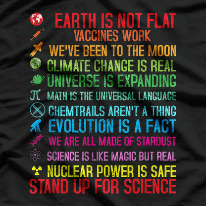 Earth Is Not Flat Science Joke T-Shirt