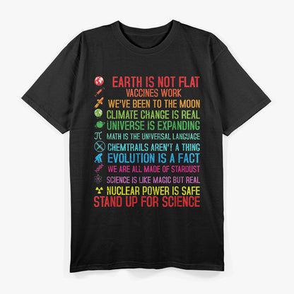 Earth Is Not Flat Science Joke T-Shirt