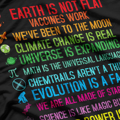 Earth Is Not Flat Science Joke T-Shirt