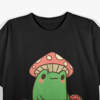 Frog with Mushroom Hat: Quirky and Cute T-Shirt