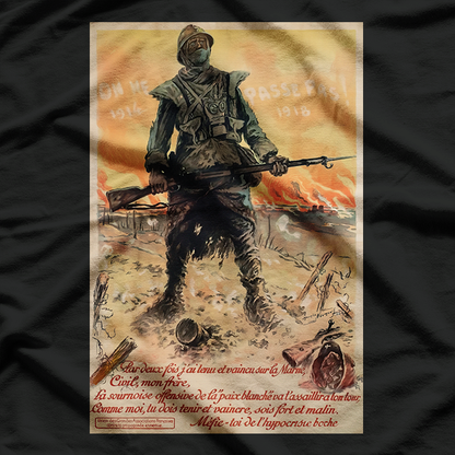 On Ne Passe Pas 1914-1918 – World War I Historical Slogan T-Shirt