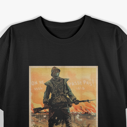 On Ne Passe Pas 1914-1918 – World War I Historical Slogan T-Shirt