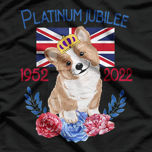 Queen's Platinum Jubilee British Monarch Corgi Lover T-Shirt