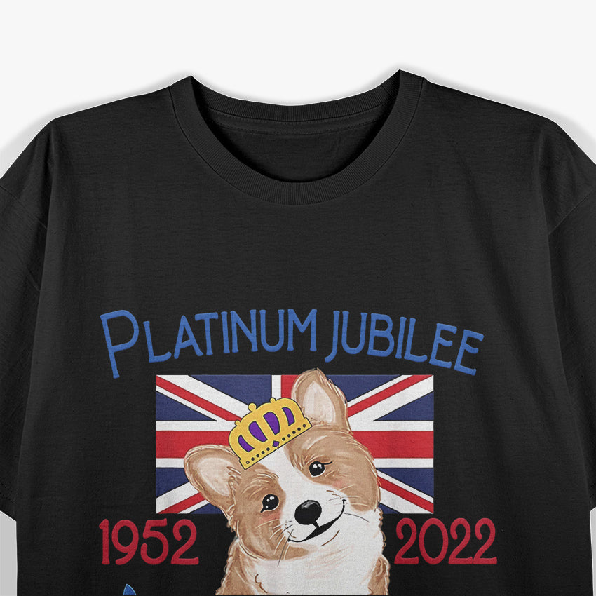 Queen's Platinum Jubilee British Monarch Corgi Lover T-Shirt