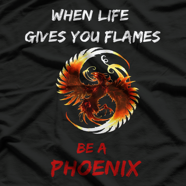 Rising Phoenix – Mythical Fire Bird Rebirth Strength Love T-Shirt