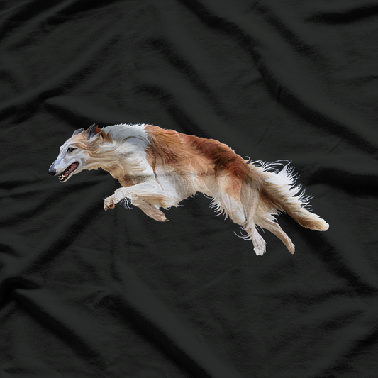 White & Tan Borzoi – Running Dog Lovers Premium T-Shirt