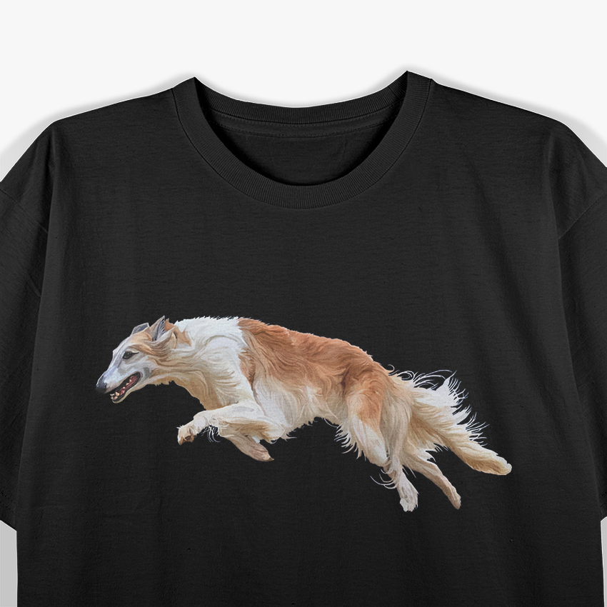 White & Tan Borzoi – Running Dog Lovers Premium T-Shirt