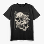 Skull Mushrooms – Mycologist Goth Mushroom Lover T-Shirt