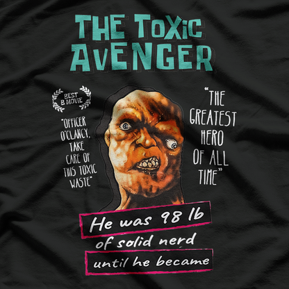 Toxic Mutant Hero  Funny Retro Comic Inspired Graphic T-Shirt