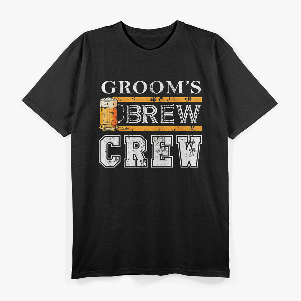 Groom's Brew Crew: Bachelor Party Drinking T-Shirt