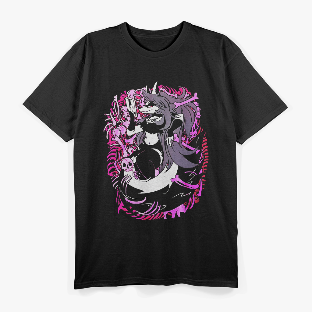 Gothic Demon Wolf – Dark Fantasy Loona Inspired Design T-Shirt