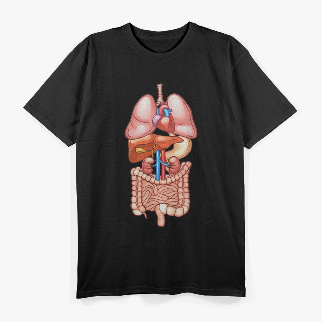 Internal Organ Diagram Human Anatomy Educational Graphic T-Shirt