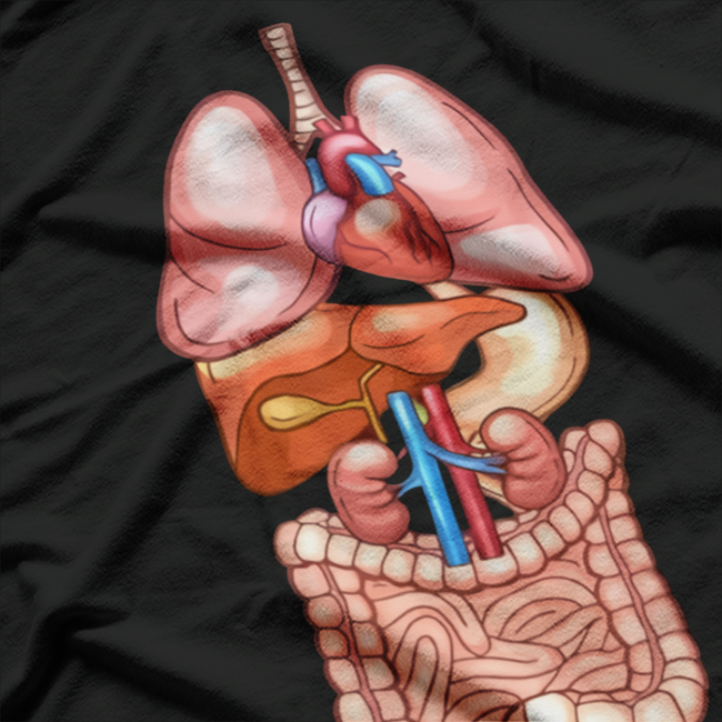 Internal Organ Diagram Human Anatomy Educational Graphic T-Shirt