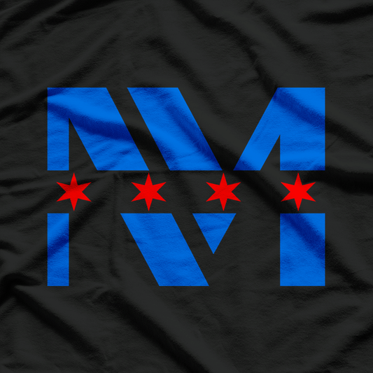 Chicago Medical Worker Pride with City Flag Stars Graphic T-Shirt