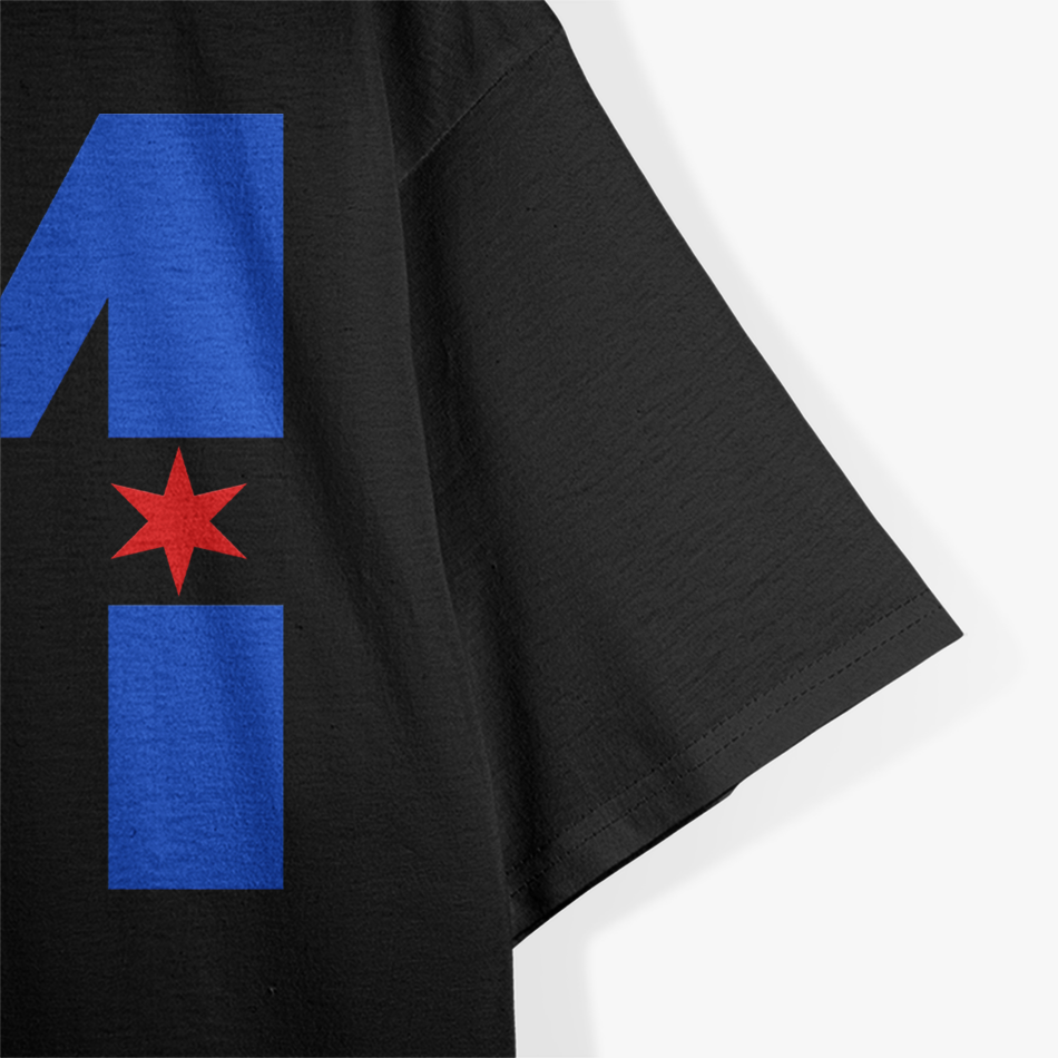 Chicago Medical Worker Pride with City Flag Stars Graphic T-Shirt