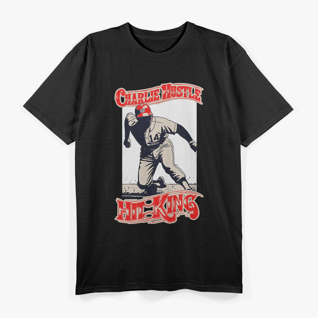 Hit King Inspired Baseball Graphic Vintage Sports T-Shirt