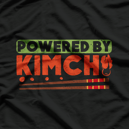 Powered by Kimchi Funny Korean Food Lover Graphic T-Shirt