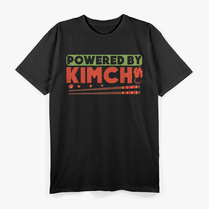 Powered by Kimchi Funny Korean Food Lover Graphic T-Shirt