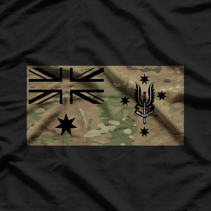 Australian Flag (SAS Multicam Black & White) T-Shirt