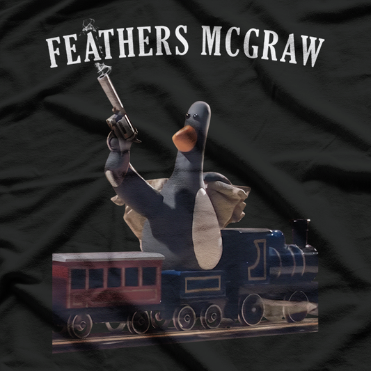 Classic Animation Inspired – Penguin Vs Dog Battle Graphic T-Shirt