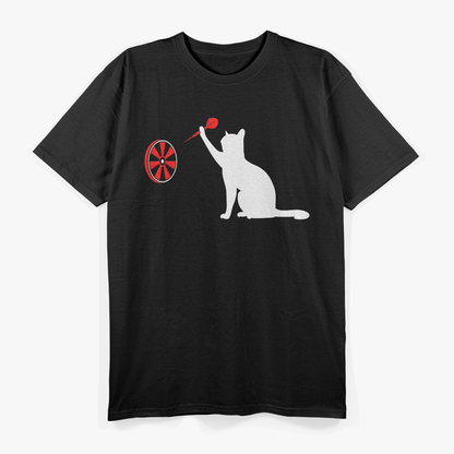 Funny Dart Throwing Cat – Perfect Gift for Dart & Cat Lovers T-Shirt