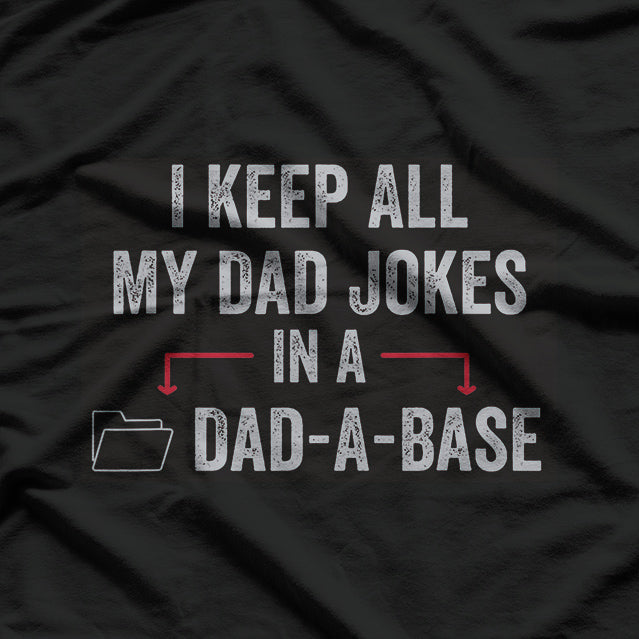 Dad-a-Base Jokes Vintage - Funny Retro Dad Humor T-Shirt