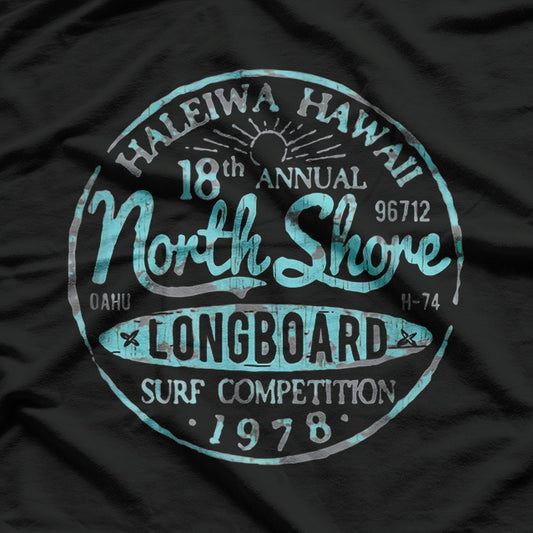 North Shore Longboard Competition 1978 Hawaii Vintage T-Shirt