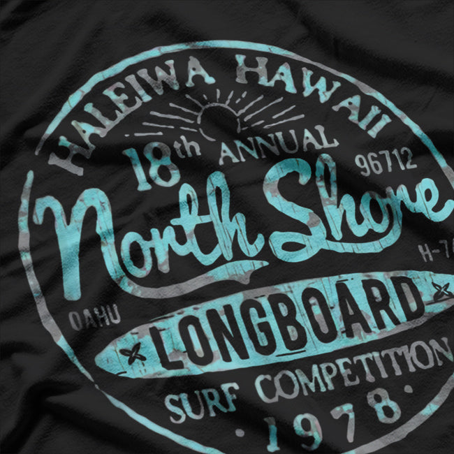 North Shore Longboard Competition 1978 Hawaii Vintage T-Shirt