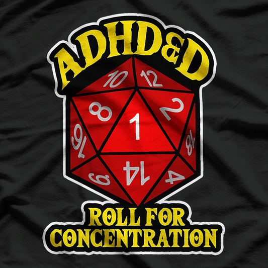 Roll for Concentration Funny Tabletop RPG Gamer T-Shirt